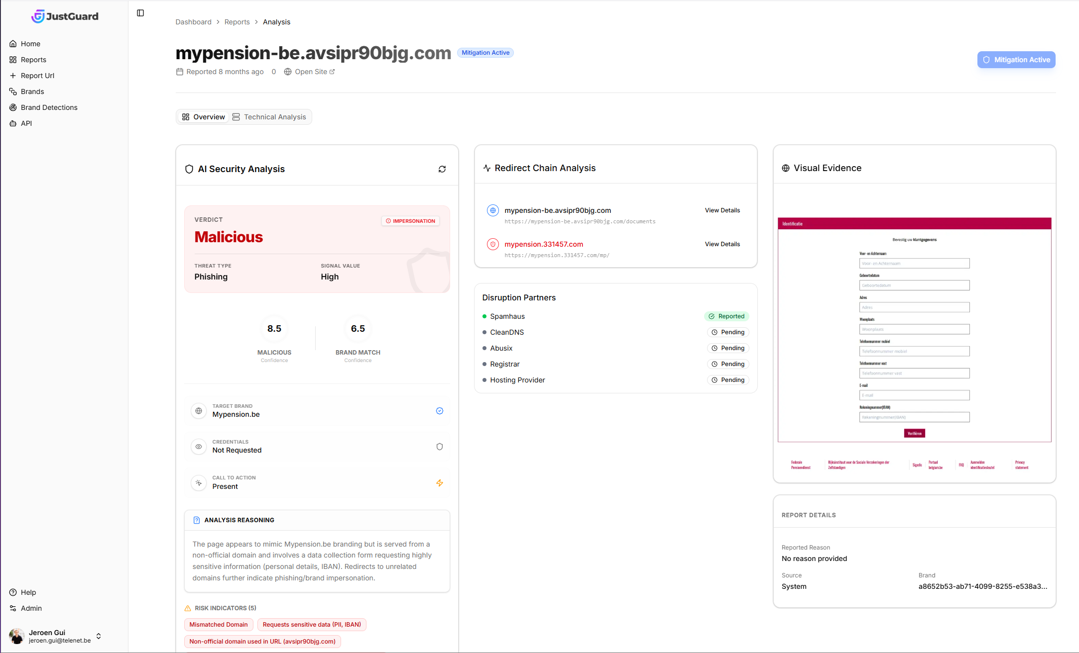 JustGuard - Cyber Threat Detection & Takedown Solutions